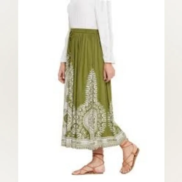 Chelsea & Thedore Bohemian Dusty Blue Maxi Skirt - Picture 7 of 7